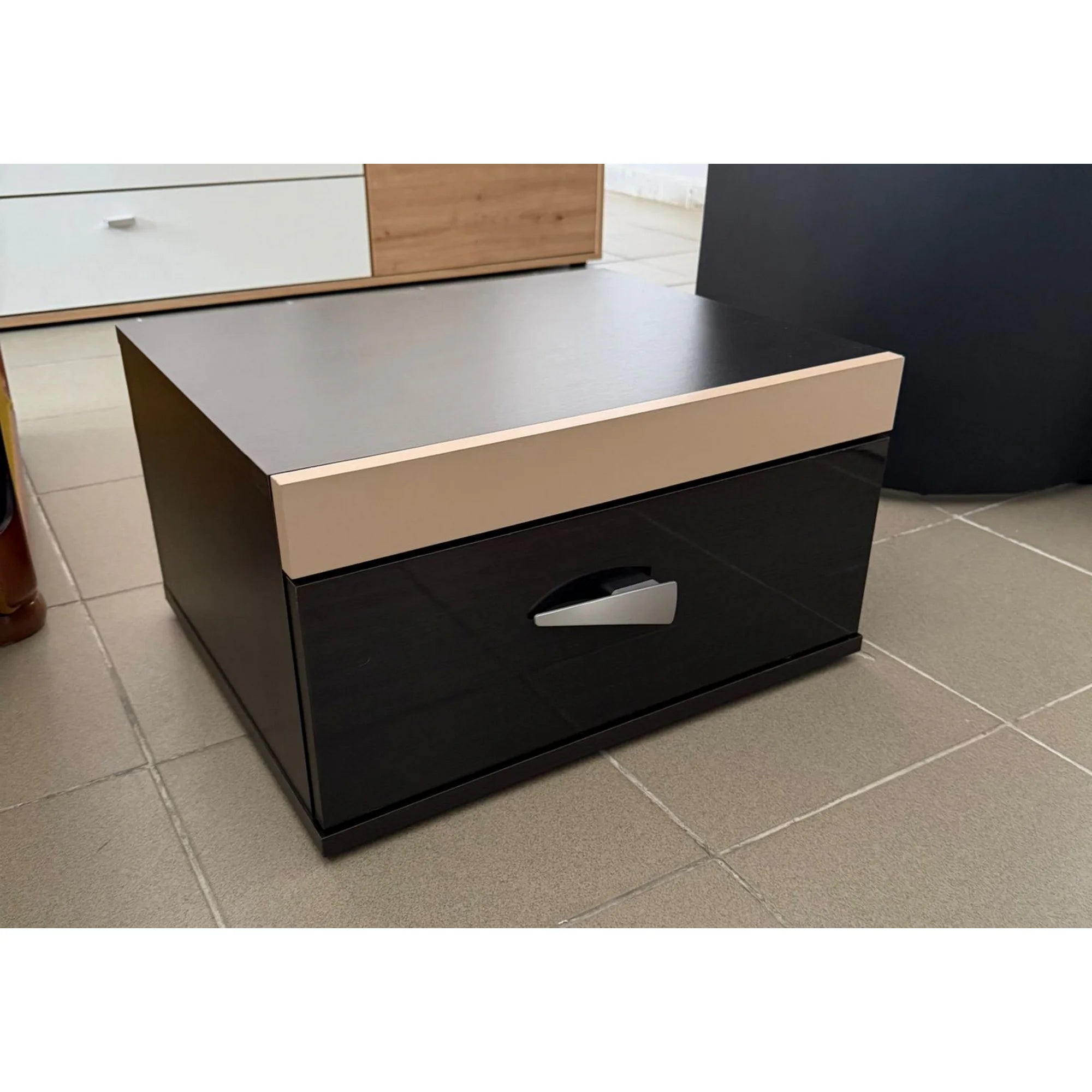 PRODUS RESIGILAT - Noptiera DEN01WLK, wenge/cappuccino, PAL, 50x42x26 cm