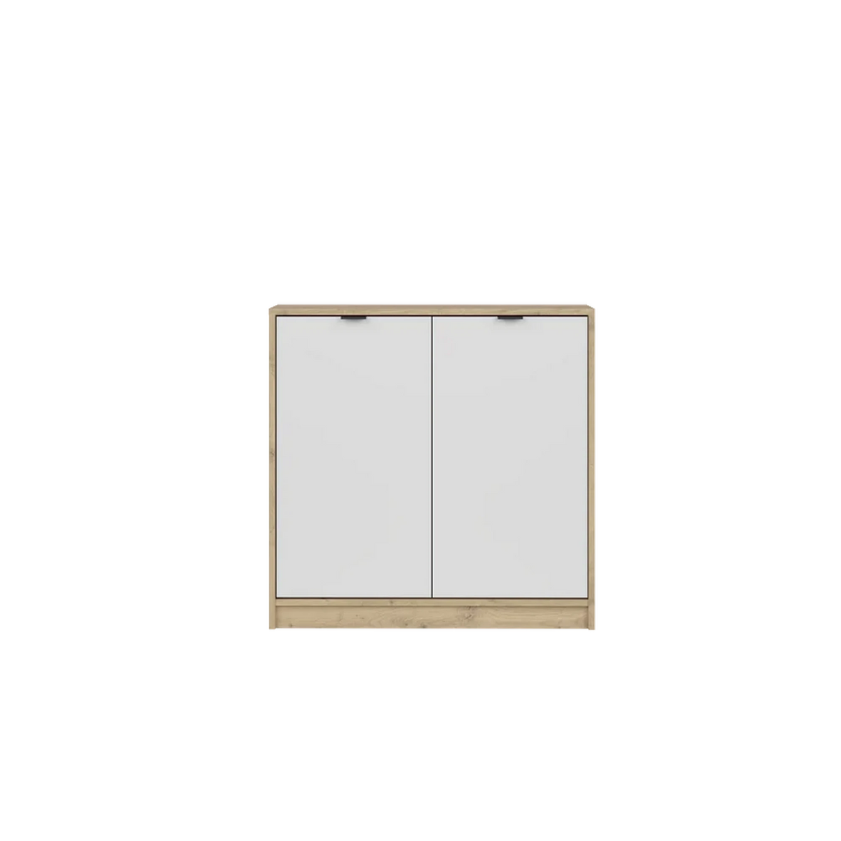 Comoda stejar alb NEPON, PAL laminat, 80x34x82 cm