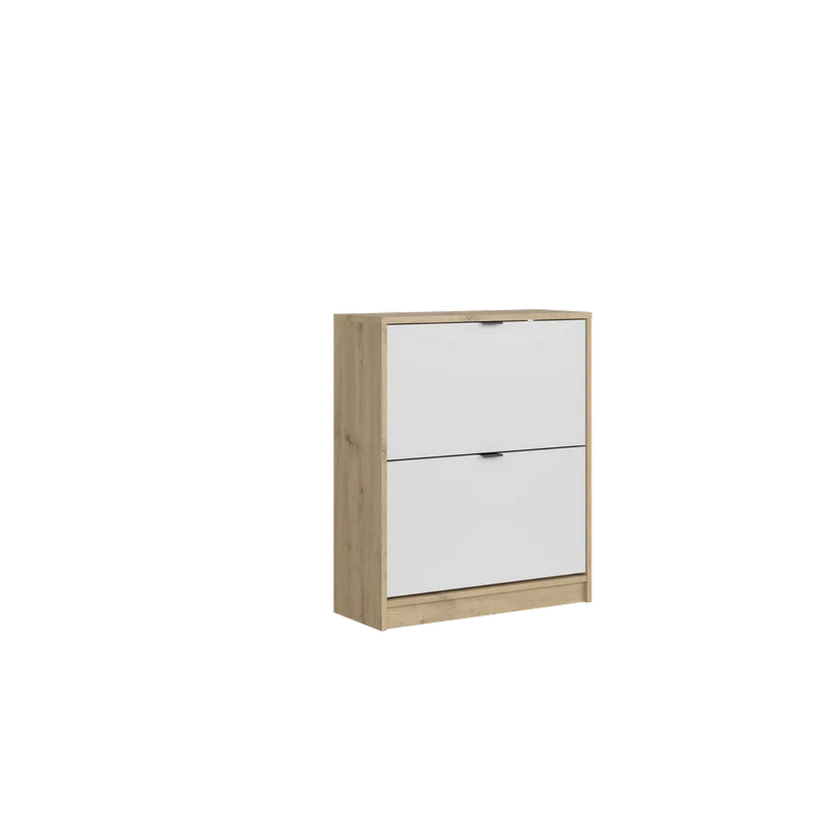 Pantofar ingust hol NEPON, stejar artisan/alb, PAL laminat, 70x18x84 cm