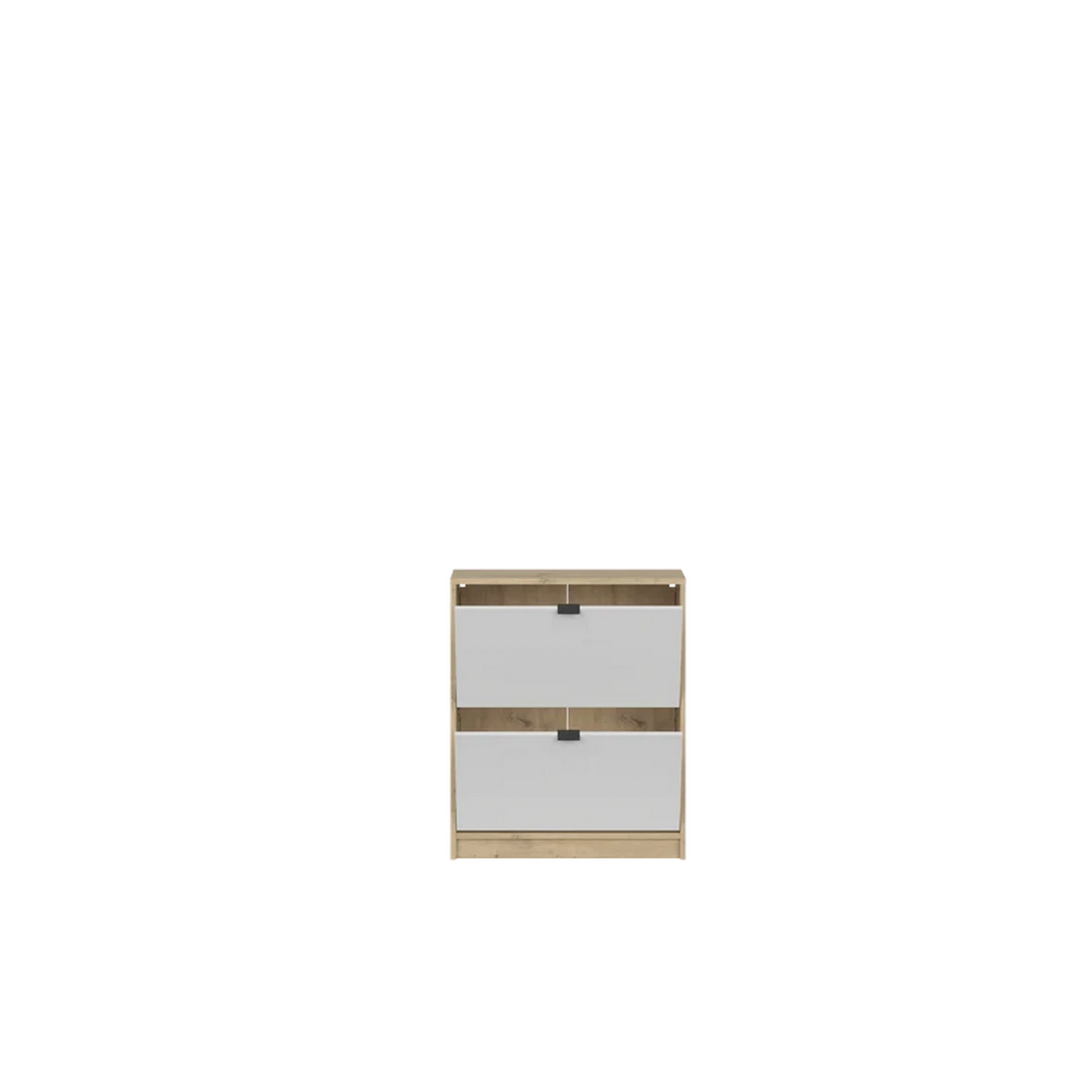 Pantofar ingust hol NEPON, stejar artisan/alb, PAL laminat, 70x18x84 cm