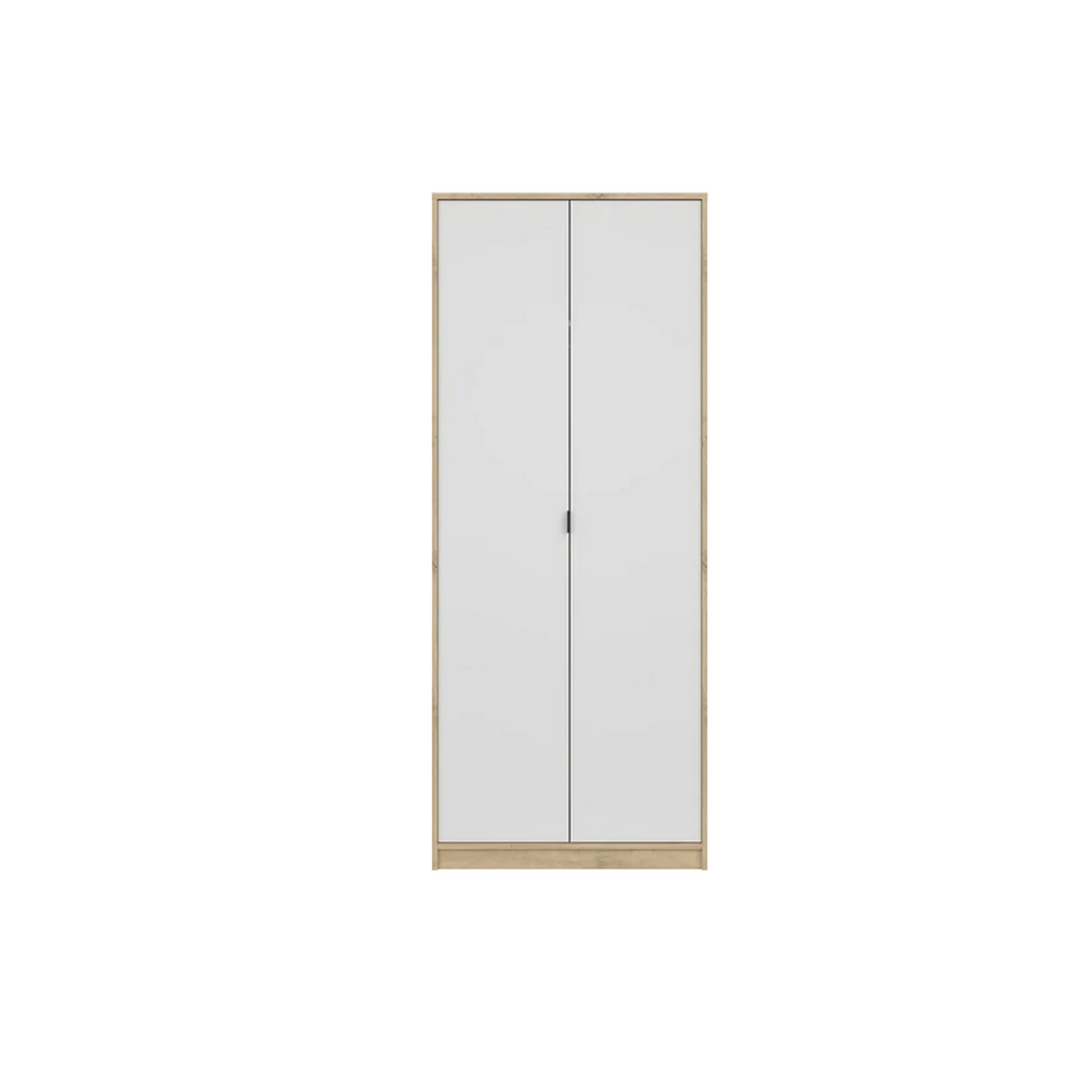 Dulap dormitor 2 usi NEPON, stejar artisan/alb, PAL laminat, 80x54x197 cm