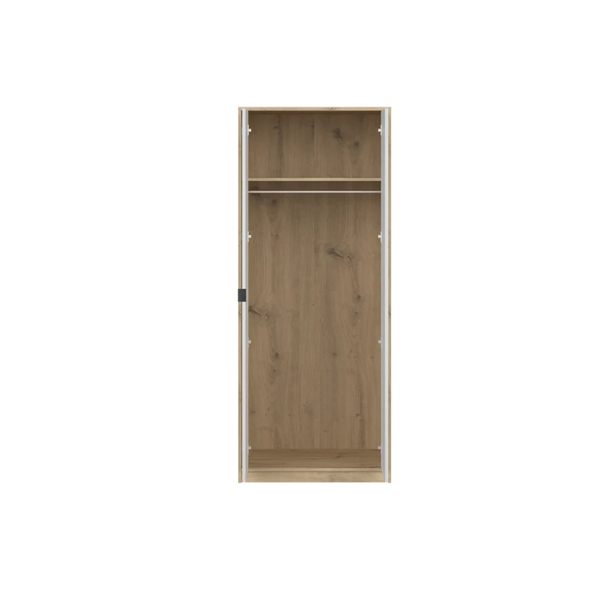 Dulap dormitor 2 usi NEPON, stejar artisan/alb, PAL laminat, 80x54x197 cm