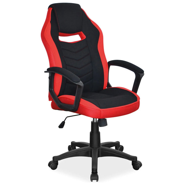 Scaun gaming CAMARO, negru/rosu, material textil, 59x49x106/116 cm