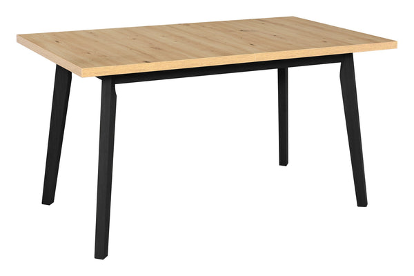 Masa extensibila OSLO 5, stejar artisan/negru, PAL laminat, 140/180x80x75 cm