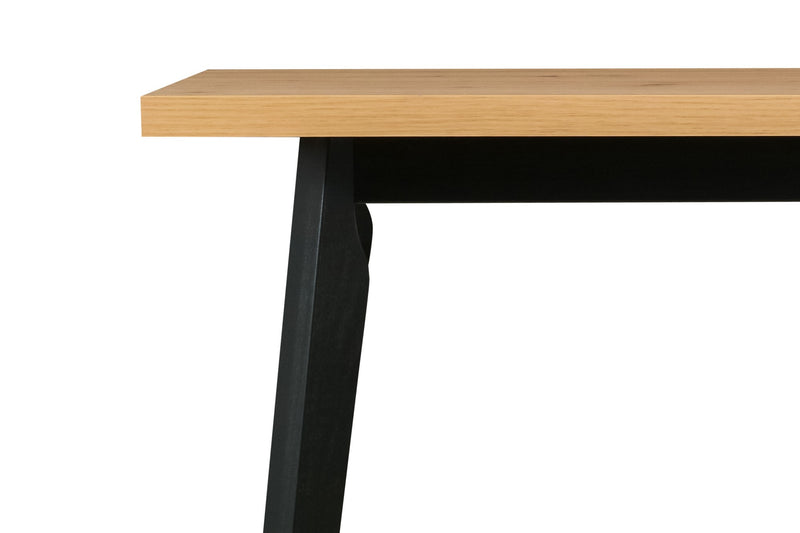 Masa extensibila OSLO 5, stejar artisan/negru, PAL laminat, 140/180x80x75 cm