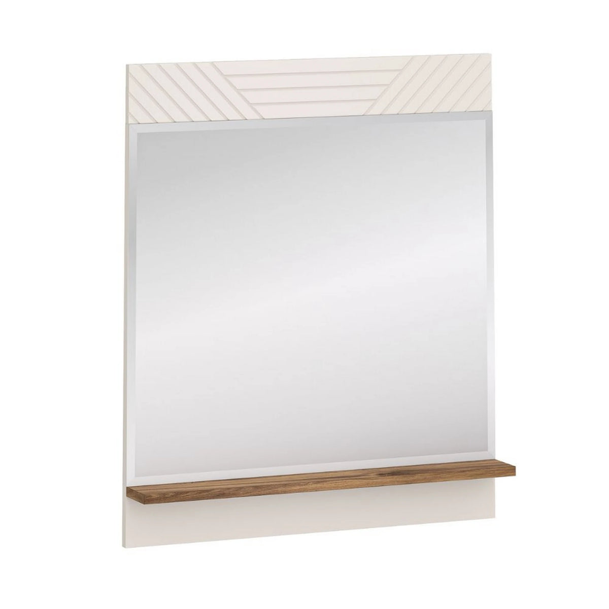 Oglinda cu polita EVO, casmir, PAL laminat, 70x10x80 cm