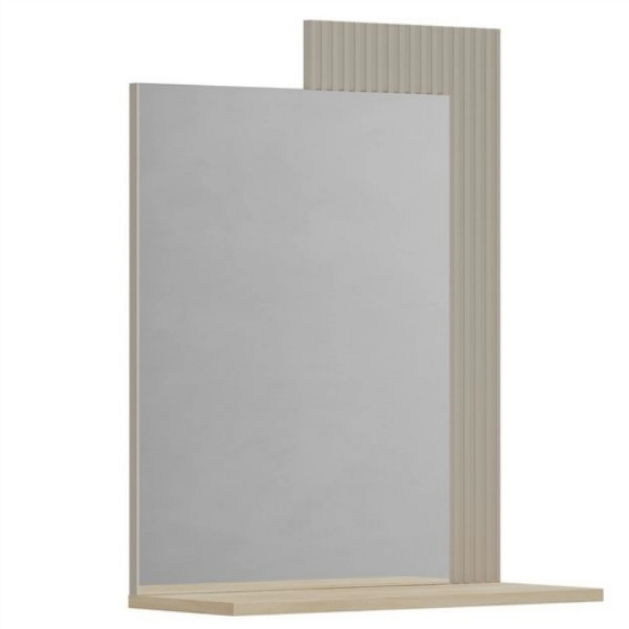 Oglinda de perete hol DOMINICA, grej/stejar, PAL laminat, 65x26x84 cm