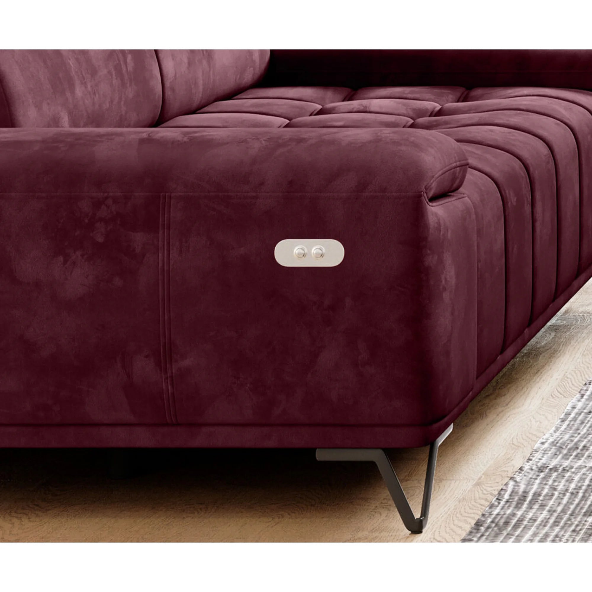 Canapea PALLADIO 3E, personalizabil materiale gama Premium, reglaj electric, tetiere raglabile, 212x110x99 cm