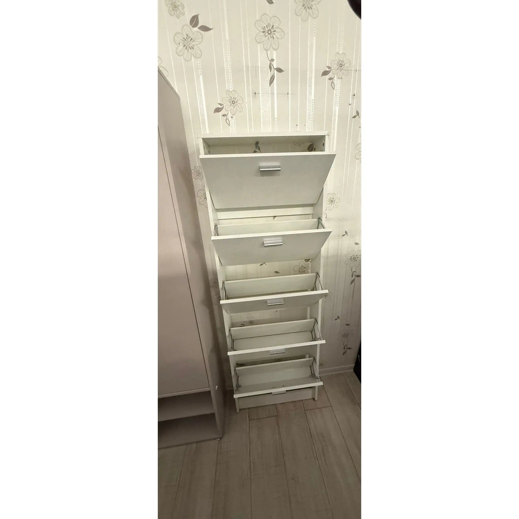 PRODUS RESIGILAT - Pantofar MOBI 15, alb, DTD laminat, 58x18x170 cm