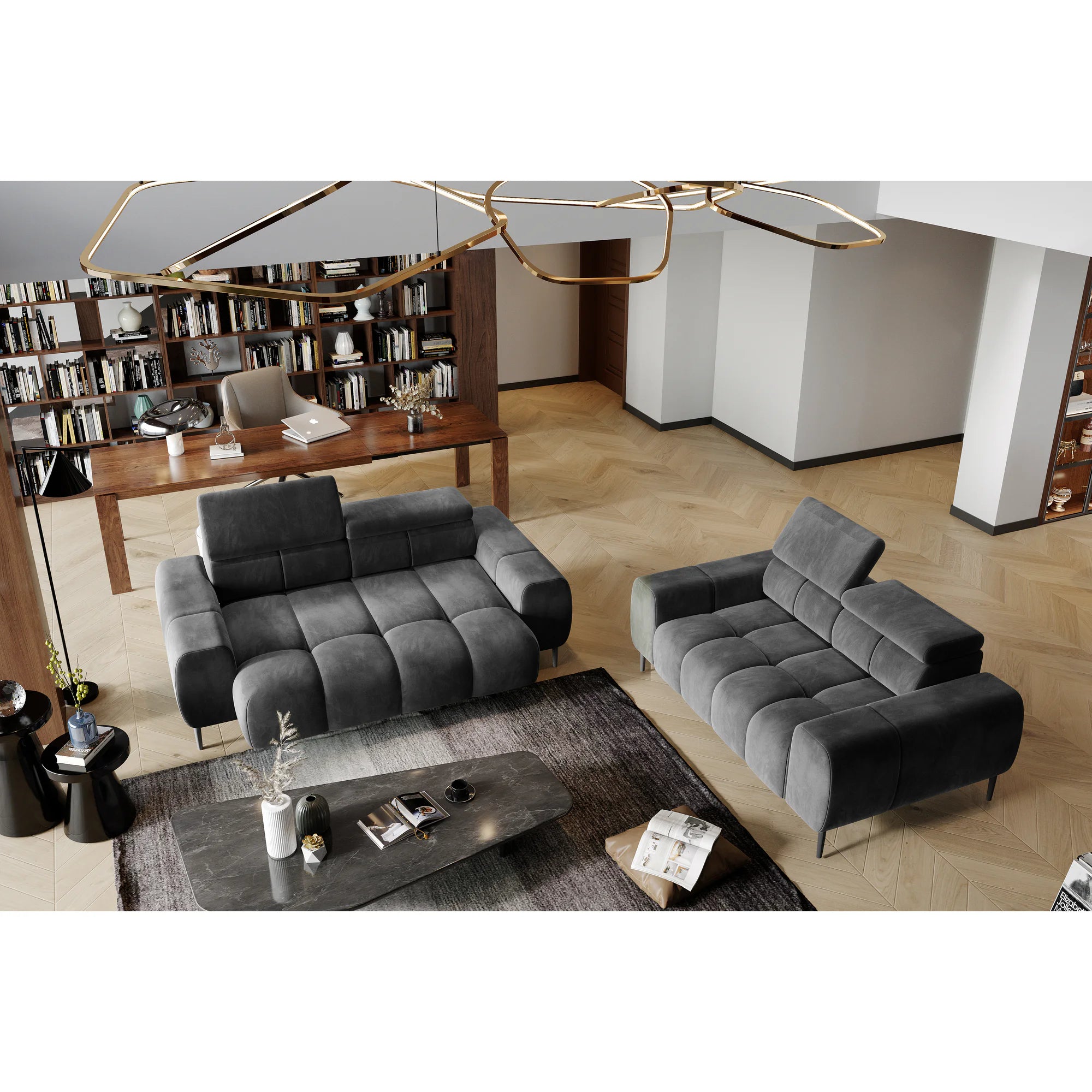 Canapea Plaza 2, personalizabil materiale gama Premium, cu reglaj electric, 192x105x99/76 cm