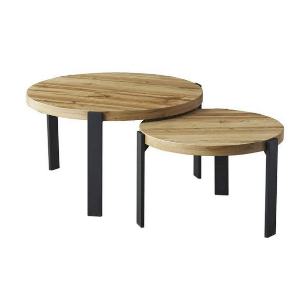 Set 2 masute cafea POLO, stejar/negru