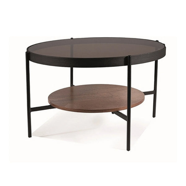 Masuta cafea PRIMA B, nuc/negru, 74x43 cm