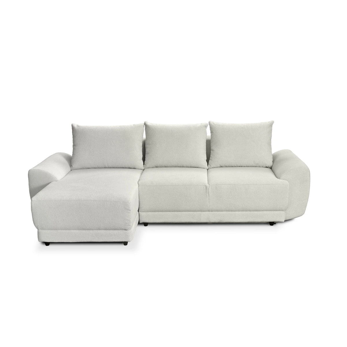 Coltar de living ASTOR, sezlong stanga, stofa bej - New York G008, 254x150x83 cm