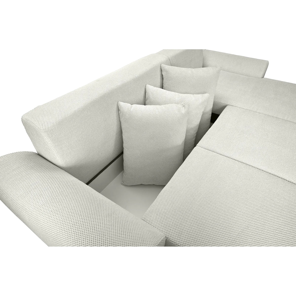 Coltar de living ASTOR, sezlong dreapta, stofa bej - New York G008, 254x150x83 cm