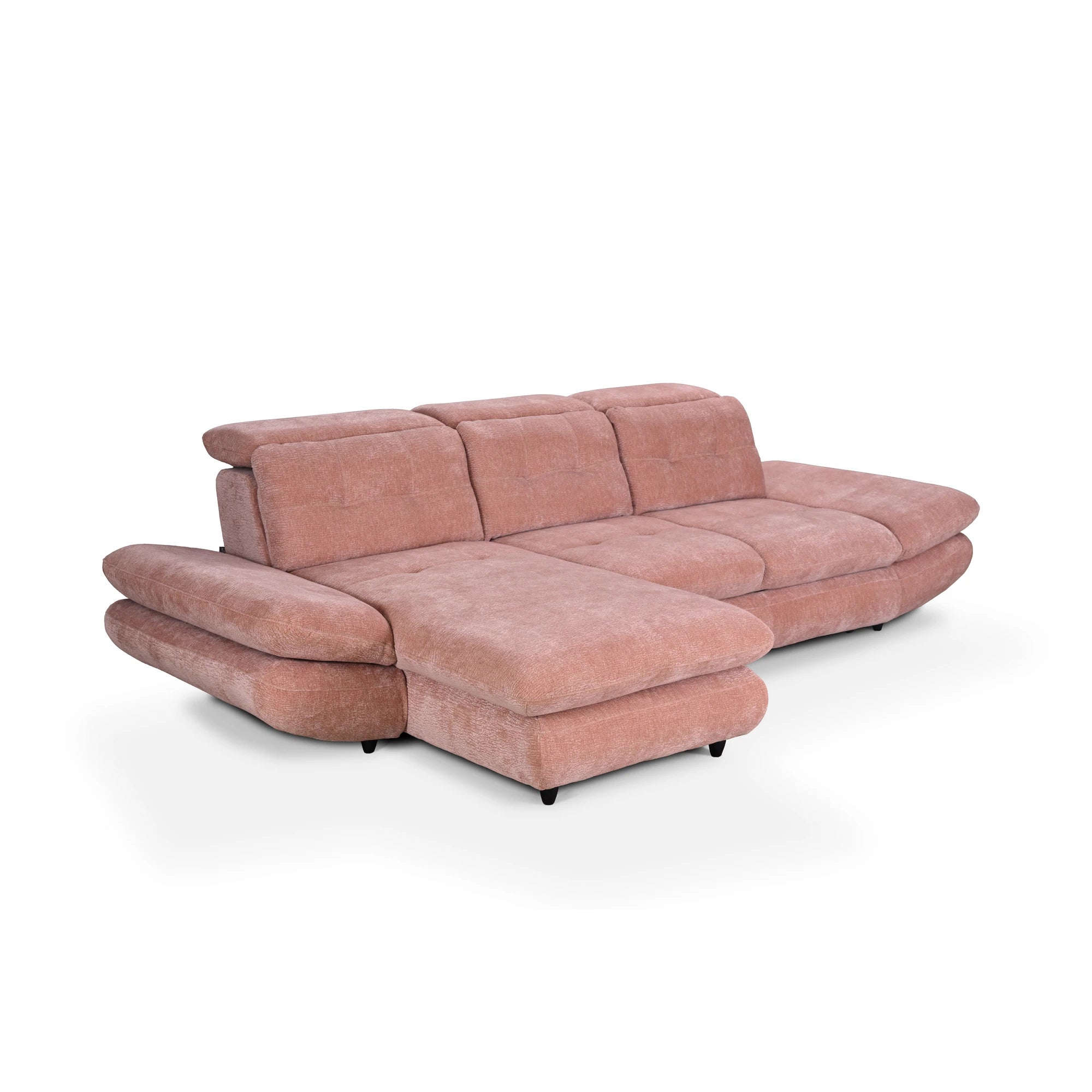 Coltar living SIENA MINI, sezlong stanga, stofa crem - Rimini R072, 297x181x100 cm