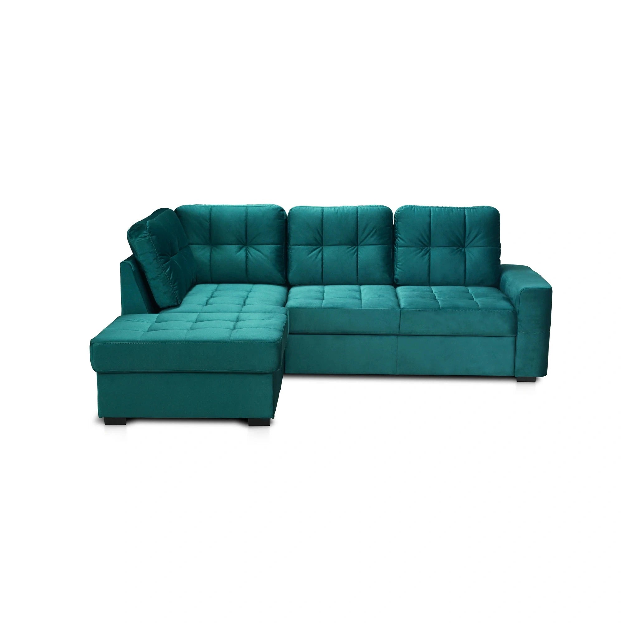 Coltar extensibil pentru living HERA, sezlong stanga, stofa maro deschis - Miracle C278, 240x173x93 cm