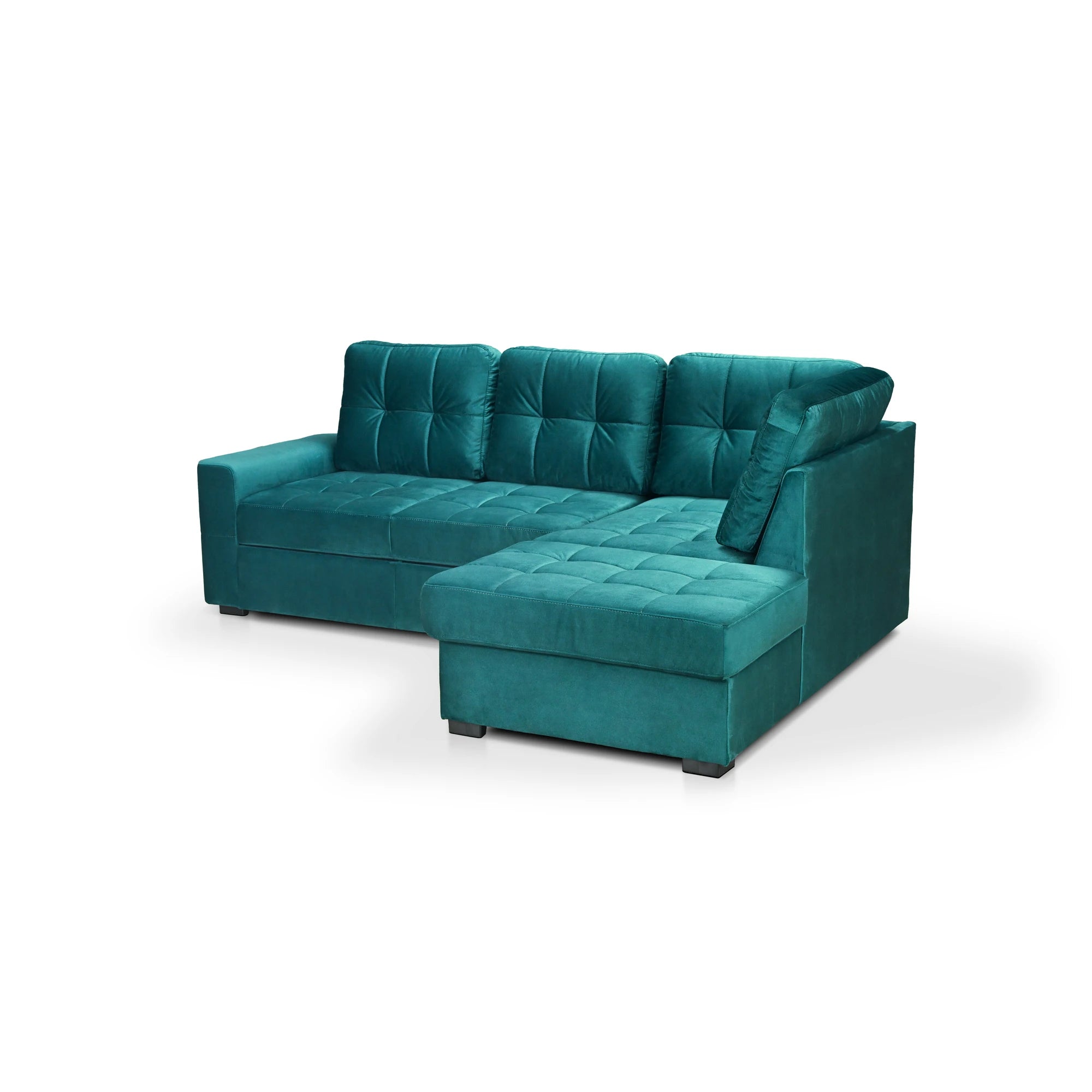 Coltar extensibil pentru living HERA, sezlong dreapta, stofa maro - Campsbay R458, 240x173x93 cm