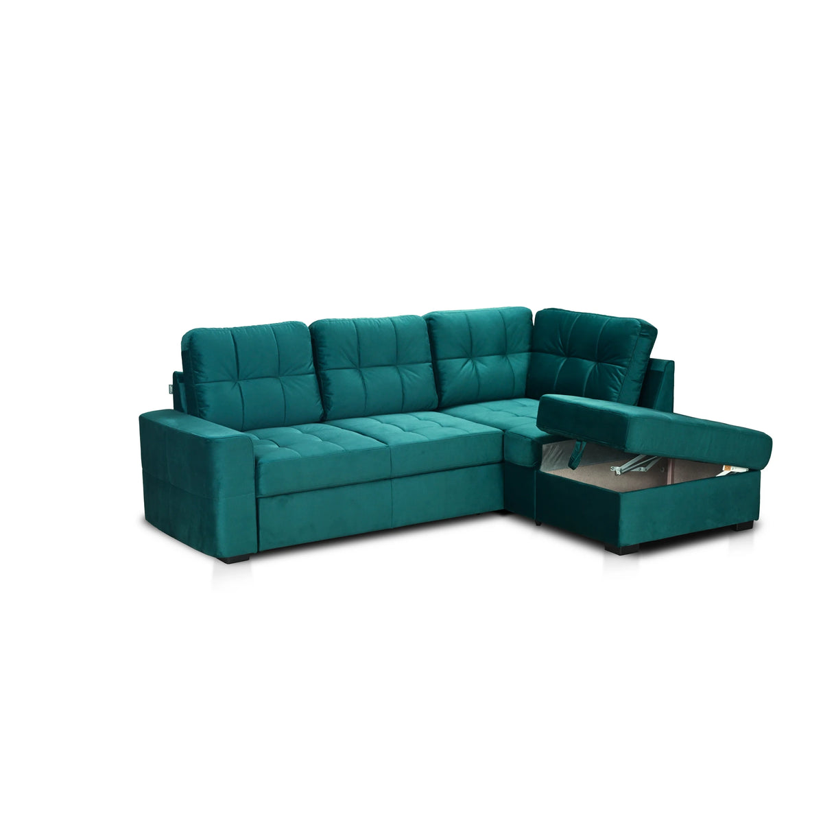Coltar extensibil pentru living HERA, sezlong dreapta, stofa gri - Orlando C018, 240x173x93 cm