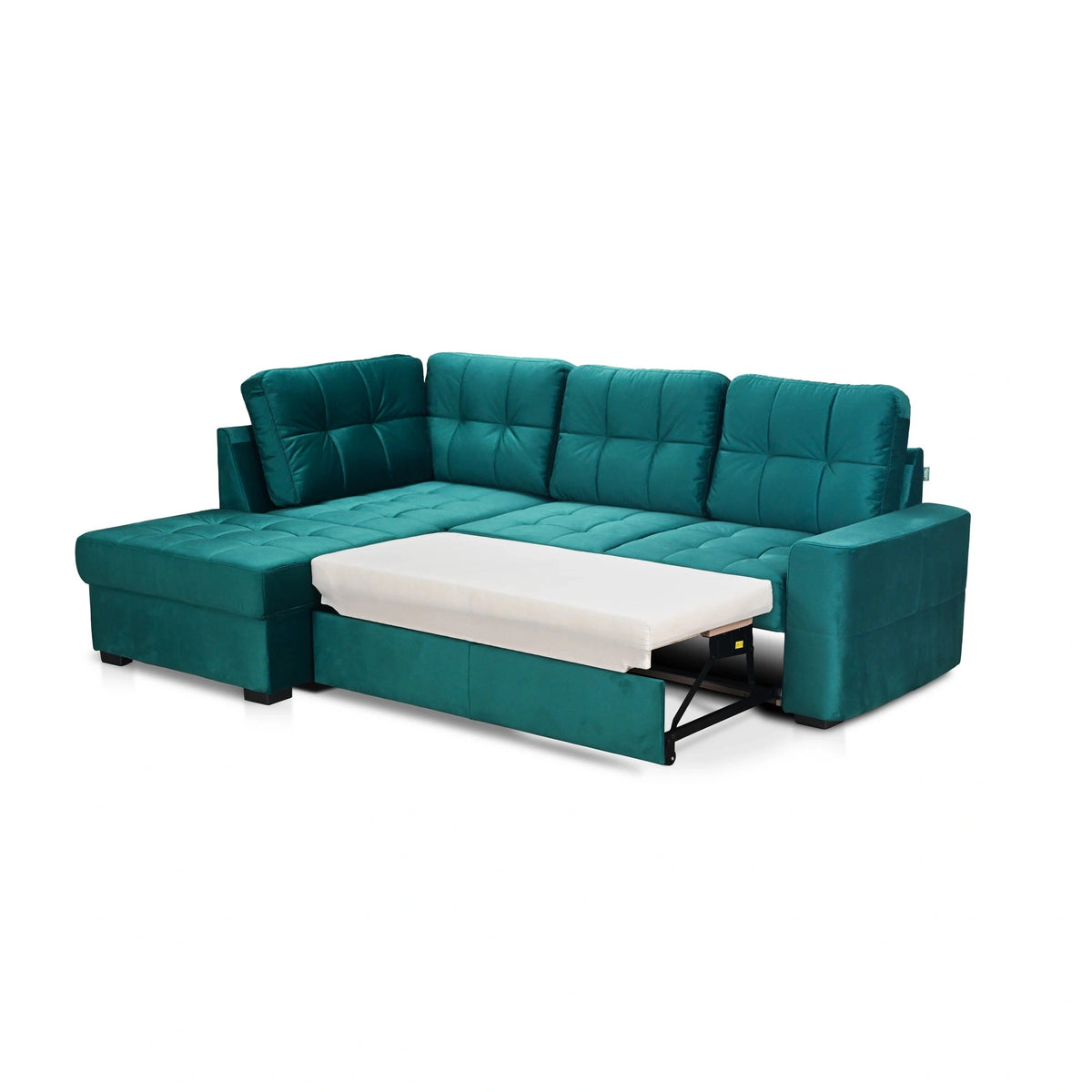 Coltar extensibil pentru living HERA, sezlong stanga, stofa maro deschis - Miracle C278, 240x173x93 cm