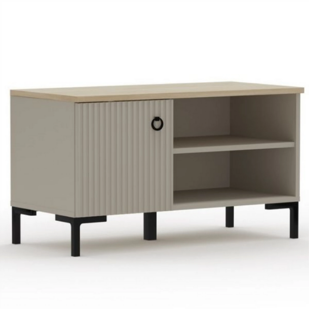 Pantofar de hol DOMINICA, grej/stejar, PAL laminat, 85x41x49 cm