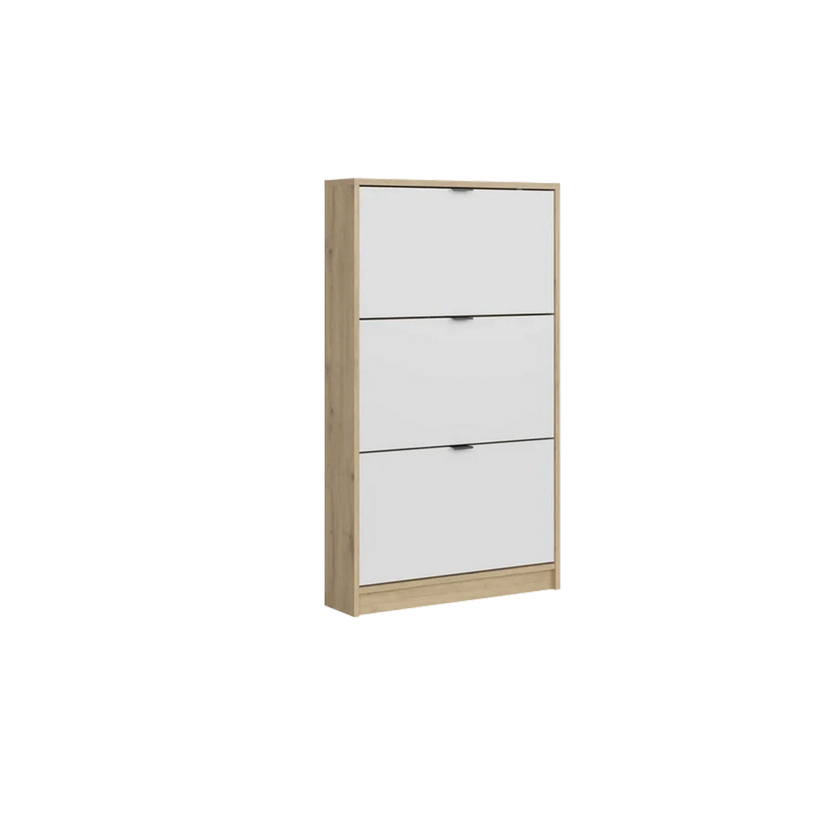 Pantofar ingust hol NEPON, stejar artisan/alb, PAL laminat, 70x18x120 cm