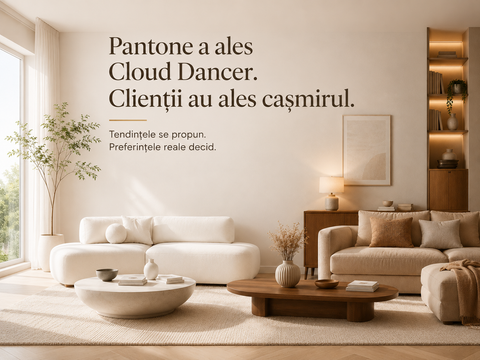 Pantone a ales cloud dancer clientii acaju au ales casmirul