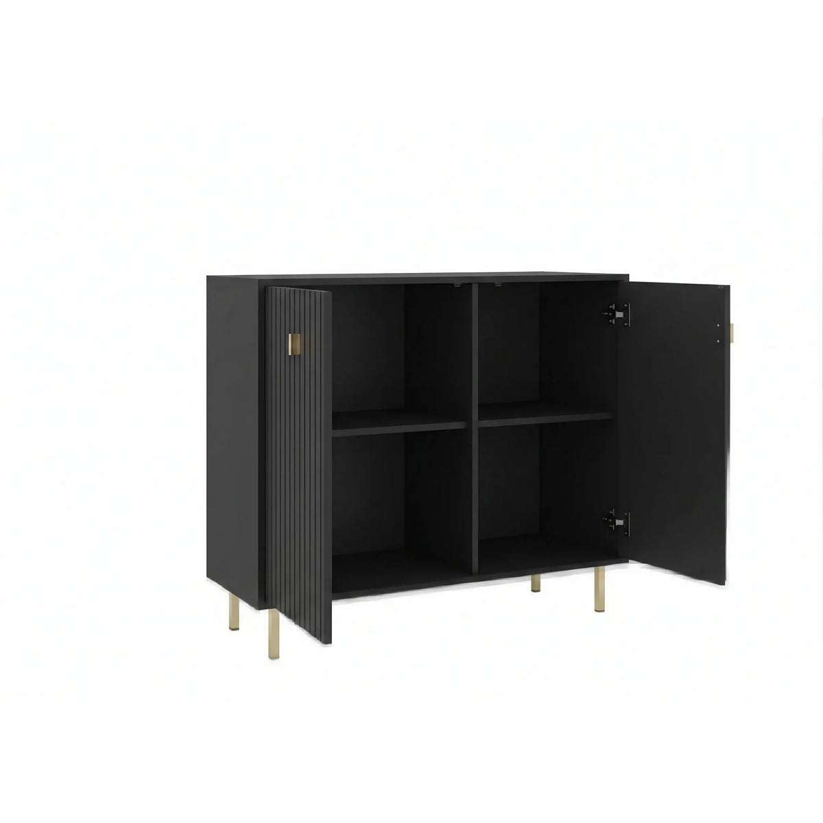 Comoda living PIANO, negru, PAL, 88x40x86 cm