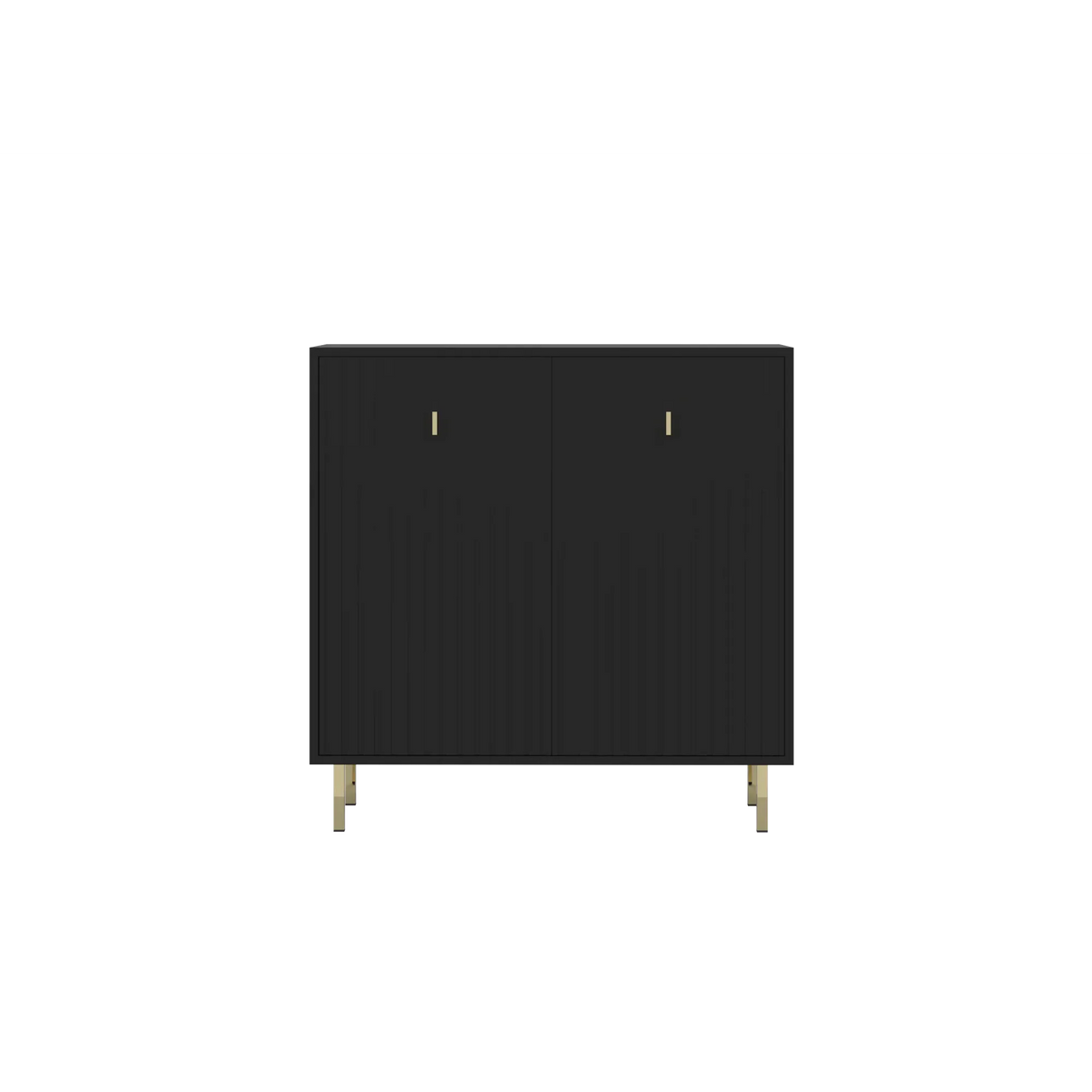 Comoda living PIANO, negru, PAL, 88x40x86 cm