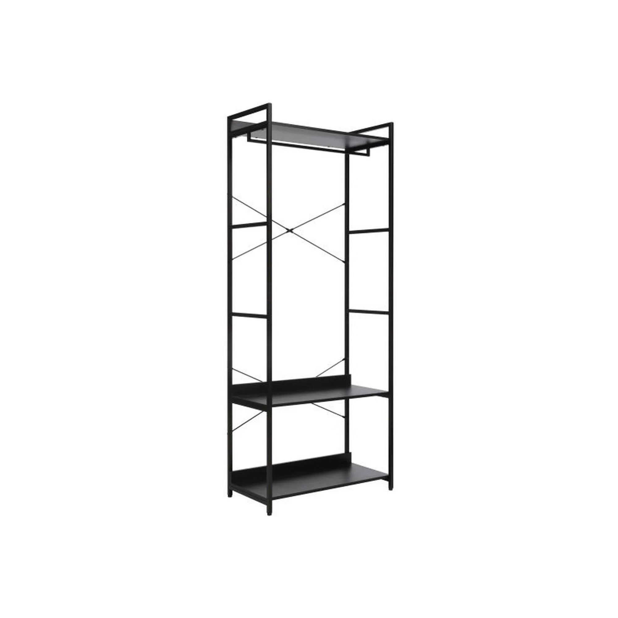 Suport umerase RIN B, negru, PAL laminat/metal, 80x40x200 cm