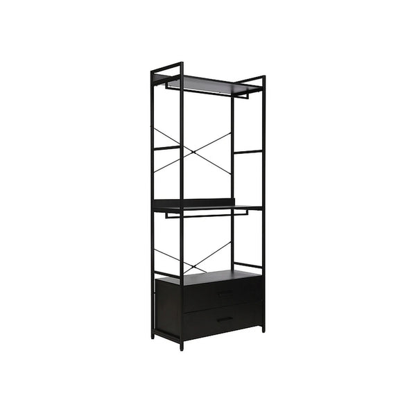 Suport umerase RIN C, negru, PAL laminat/metal, 80x40x200 cm