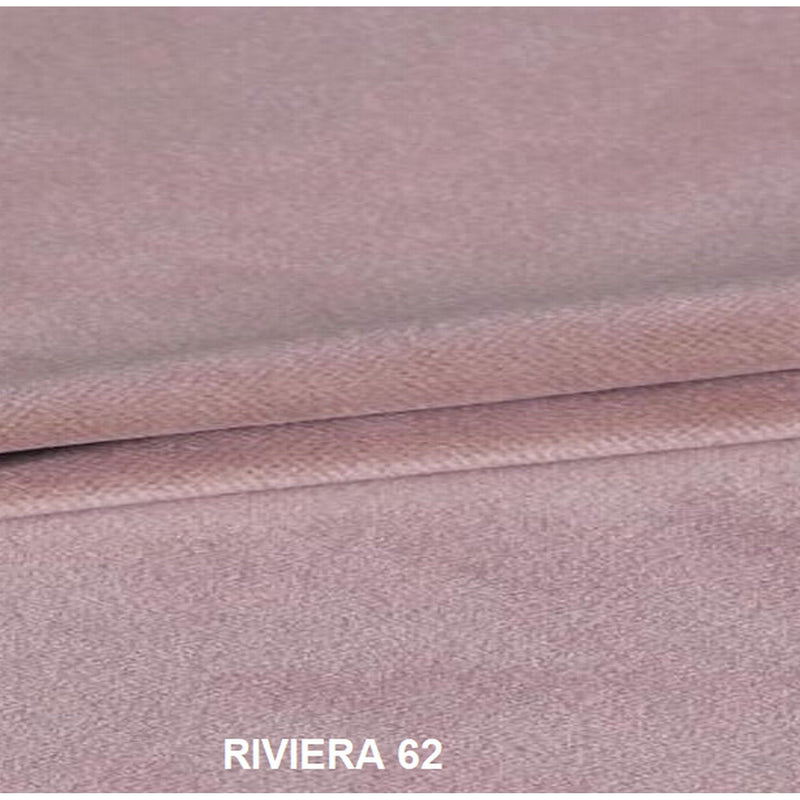 Pat boxspring MINOLA 160, catifea roz - Riviera 62, cu saltele, topper si 2 lazi pentru depozitare