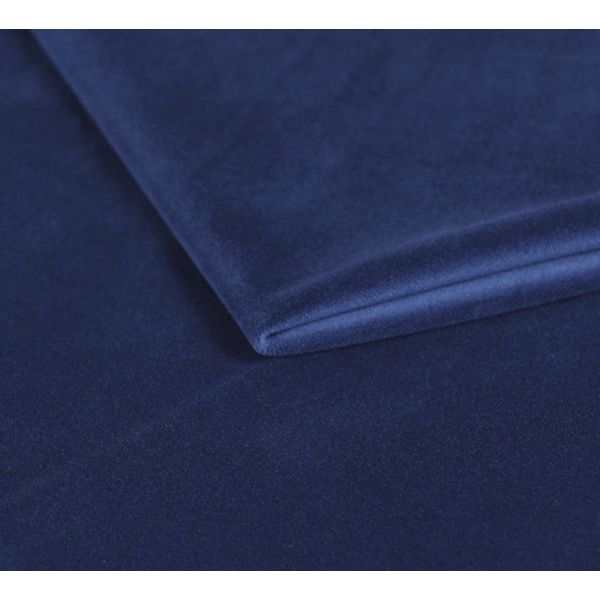 Pat VIANO 160 boxspring, stofa catifelata albastru - Riviera 81, Gama Premium, cu saltele, topper 5 cm si 2 lazi pentru depozitare