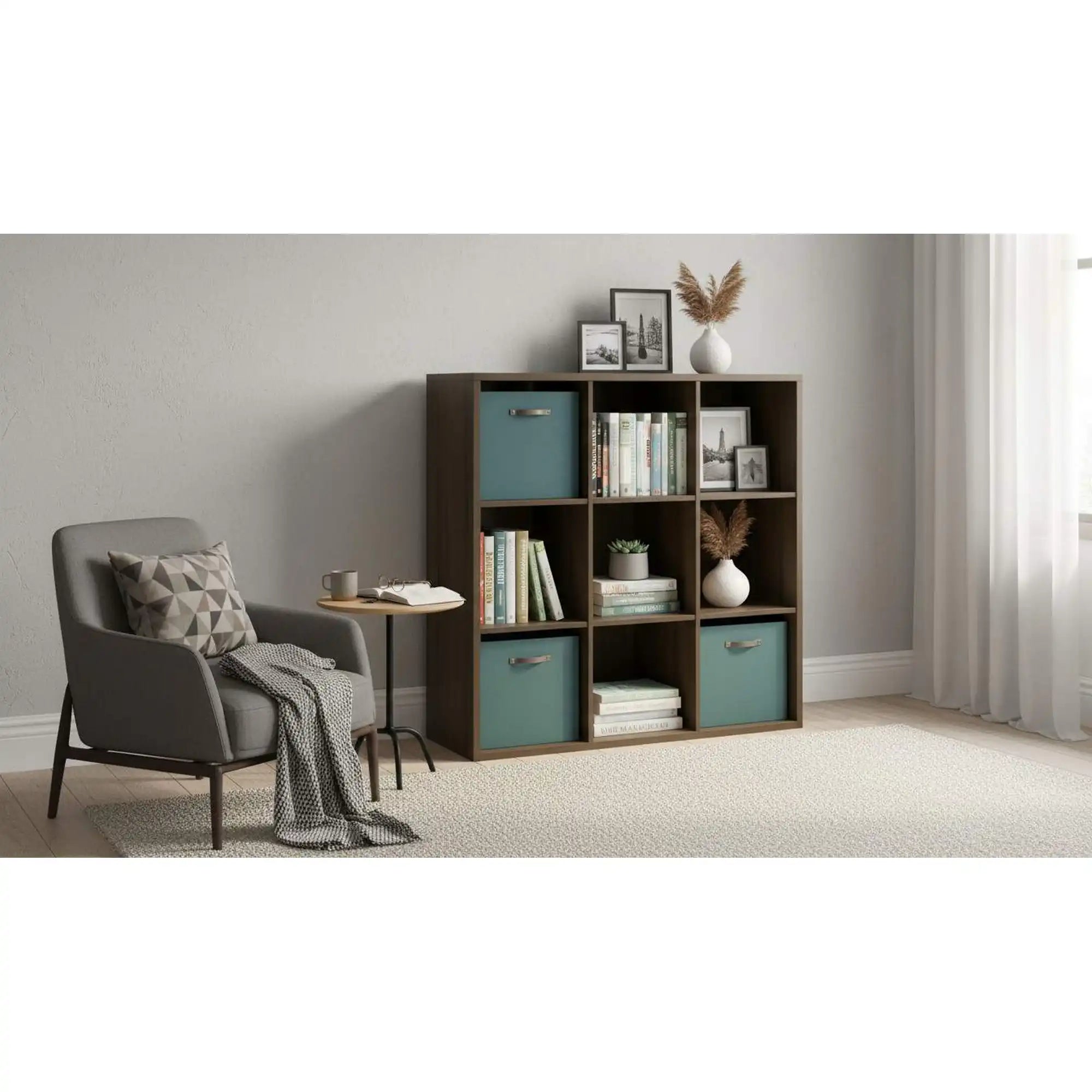 Biblioteca NEPO PLUS, stejar nobil, PAL laminat, 114x39x111 cm