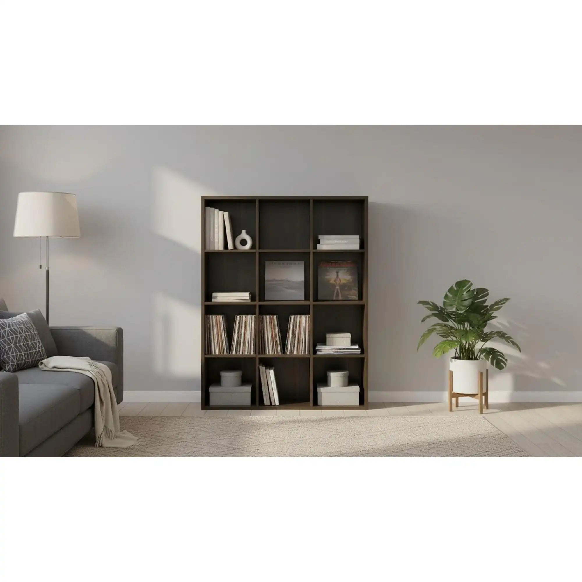 Biblioteca NEPO PLUS, stejar nobil, PAL laminat, 114x39x147 cm