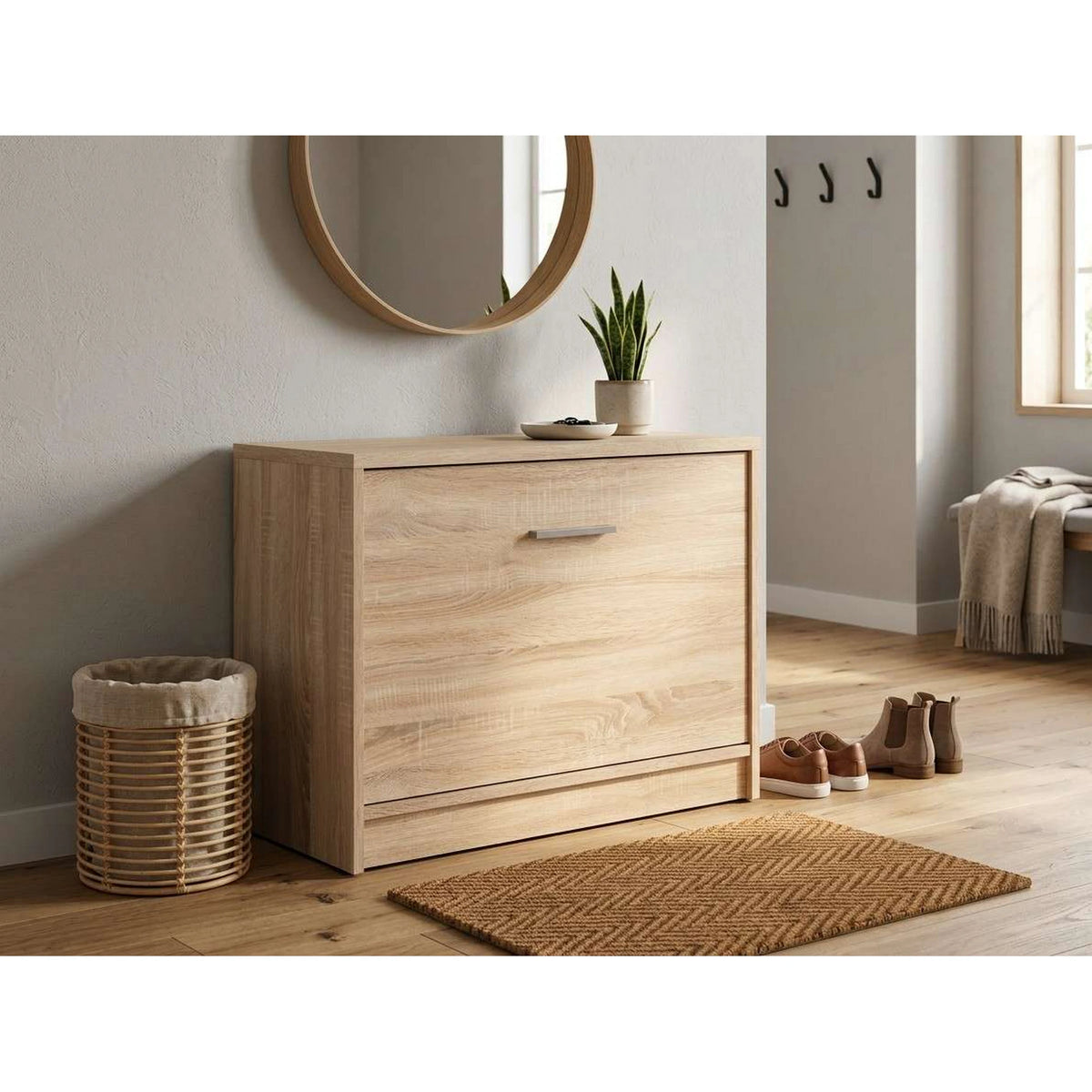 Pantofar NEPO, stejar sonoma, PAL laminat, 70x34x51 cm