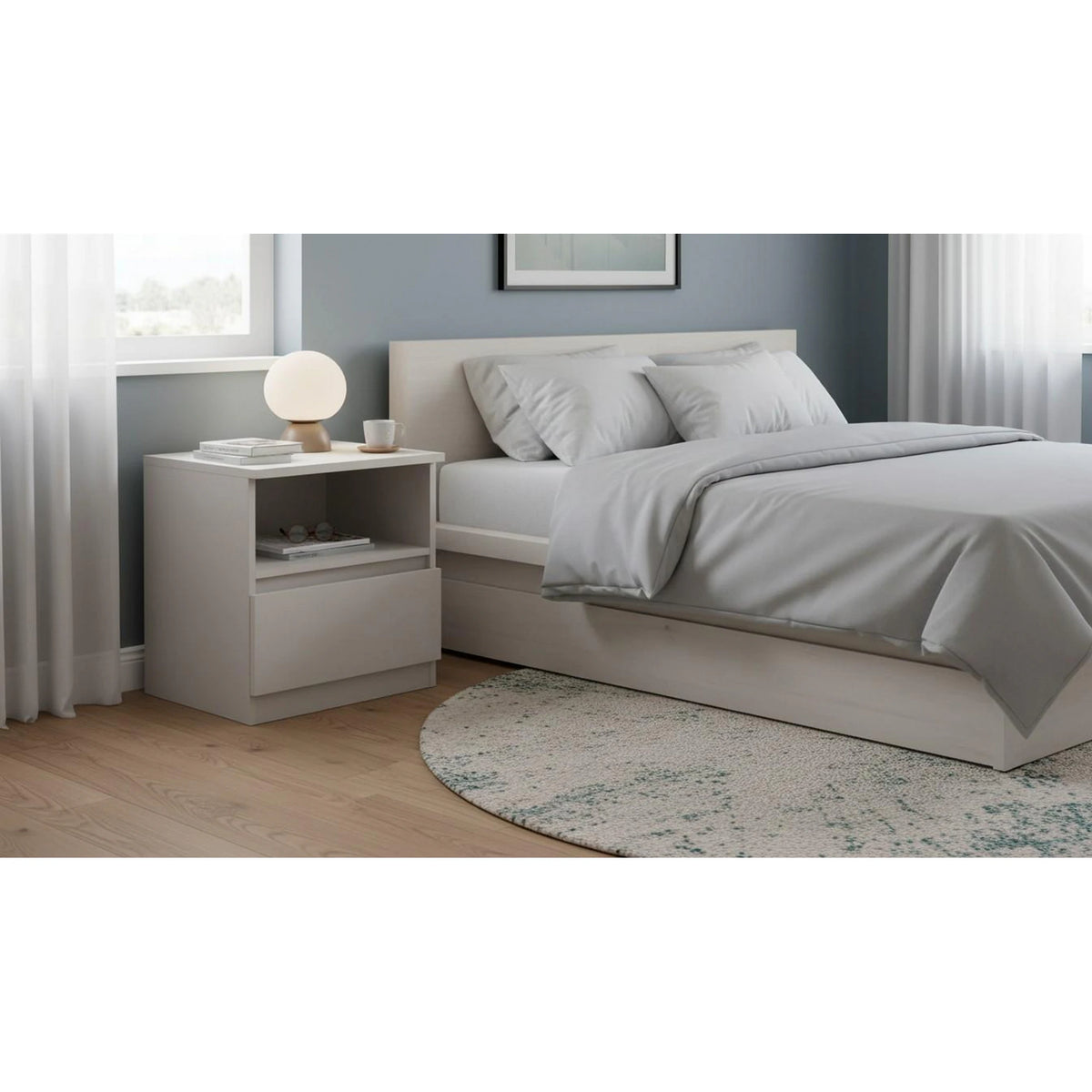 Noptiera TETRIX, casmir, PAL laminat, 45x45x51 cm