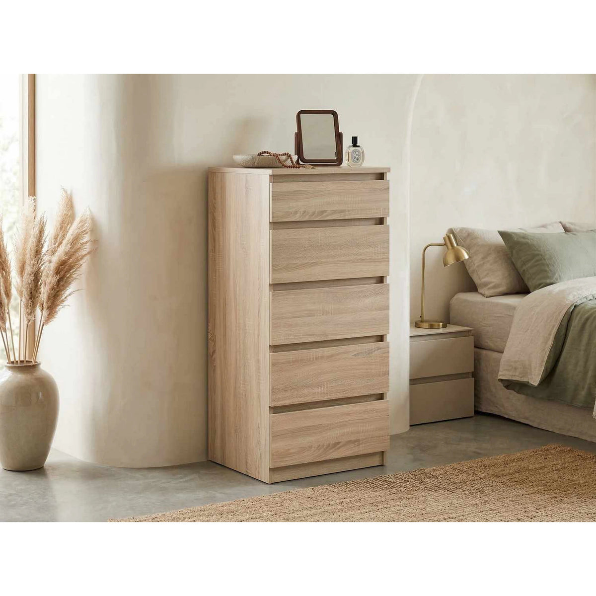 Comoda TETRIX, stejar sonoma, PAL, 50x45x115 cm