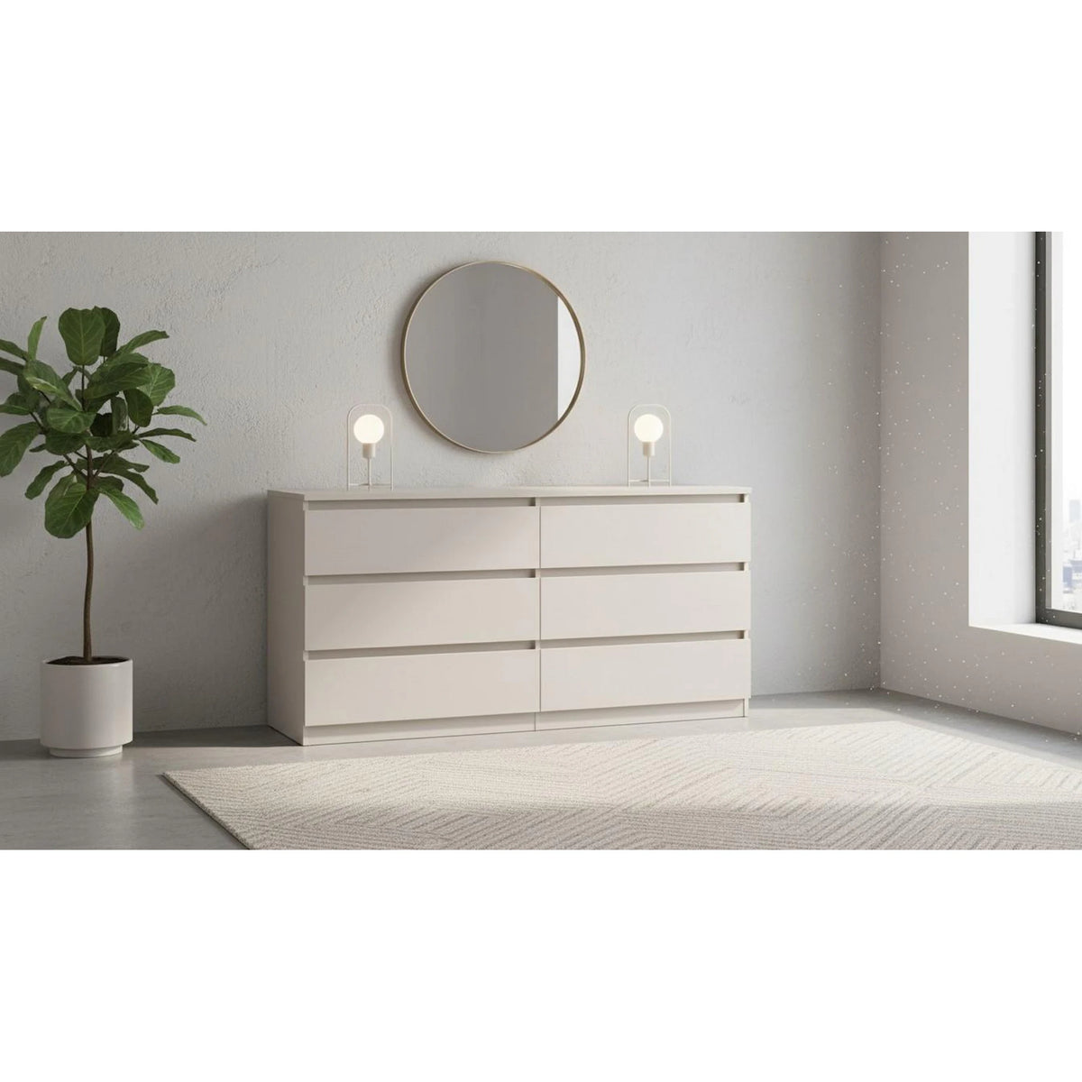 Comoda TETRIX, casmir, PAL, 150x45x76 cm