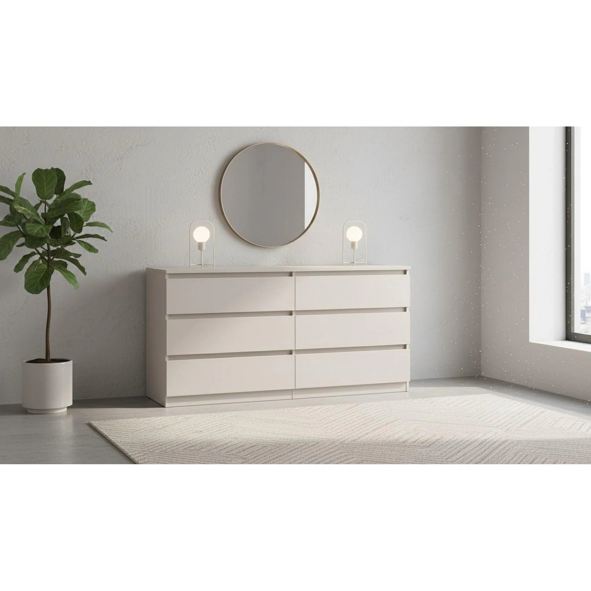 Comoda TETRIX, casmir, PAL, 150x45x76 cm