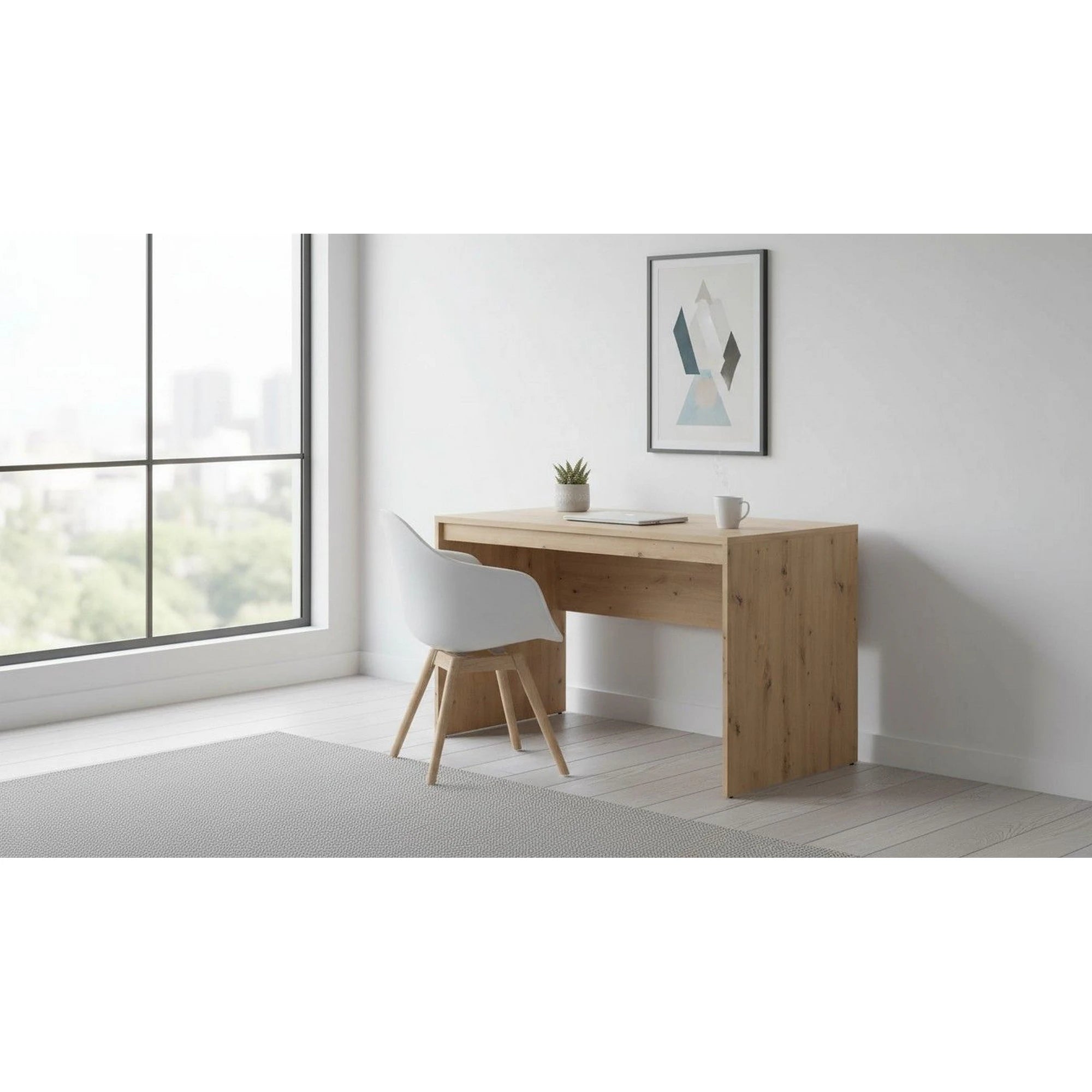 Masa birou SPACE OFFICE, stejar artisan, PAL laminat, 120x70x76 cm