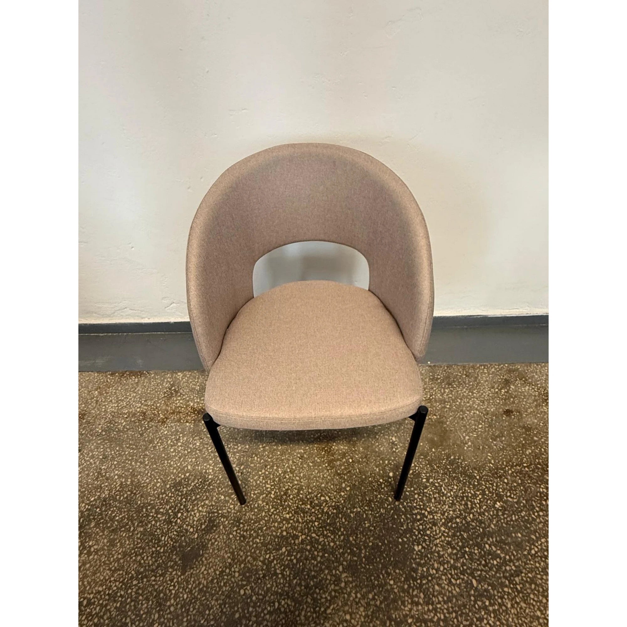 PRODUS RESIGILAT - Scaun K373, bej/negru, stofa clasica/metal, 51x57x77 cm