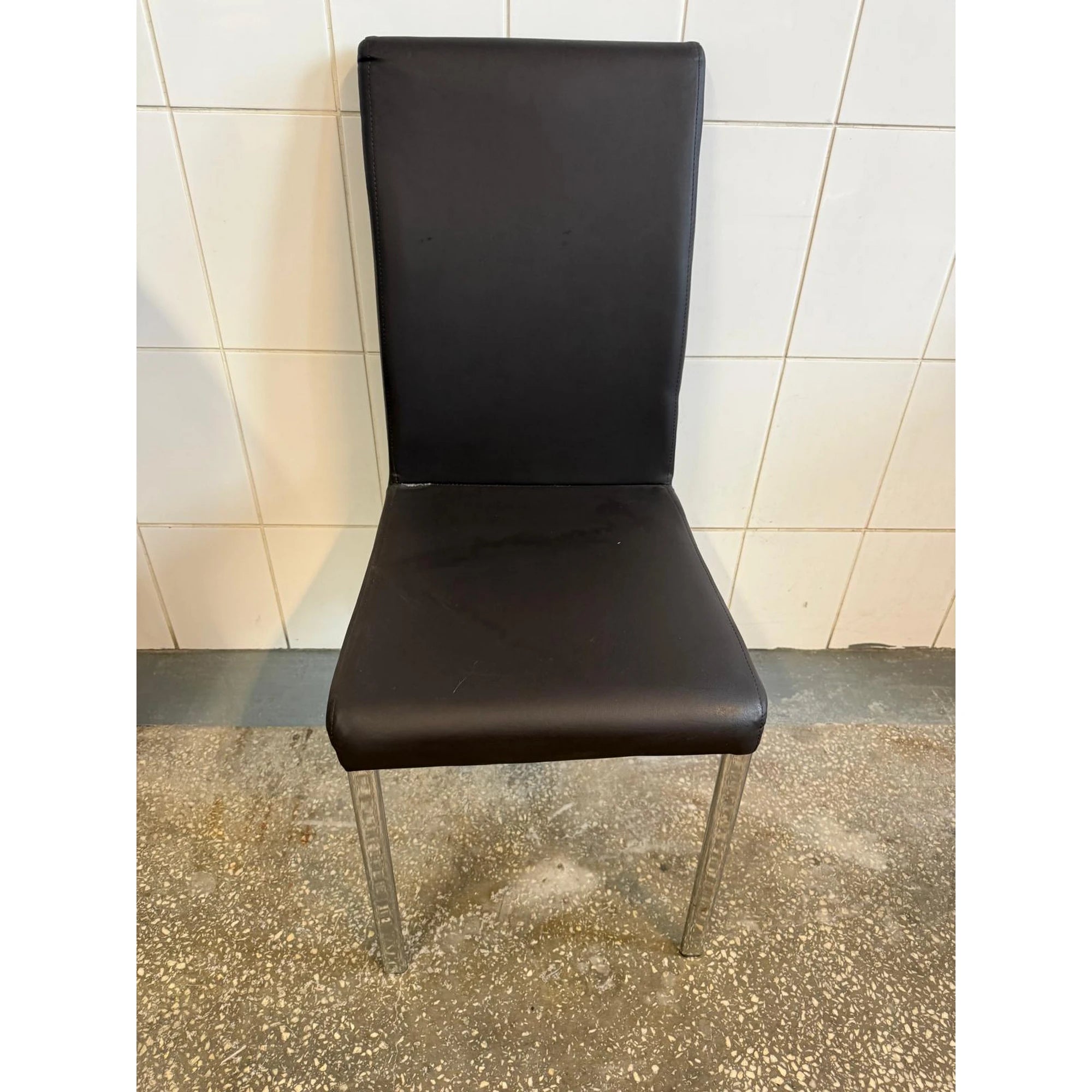 PRODUS RESIGILAT - Scaun FOX, maro/crom, piele ecologica/metal