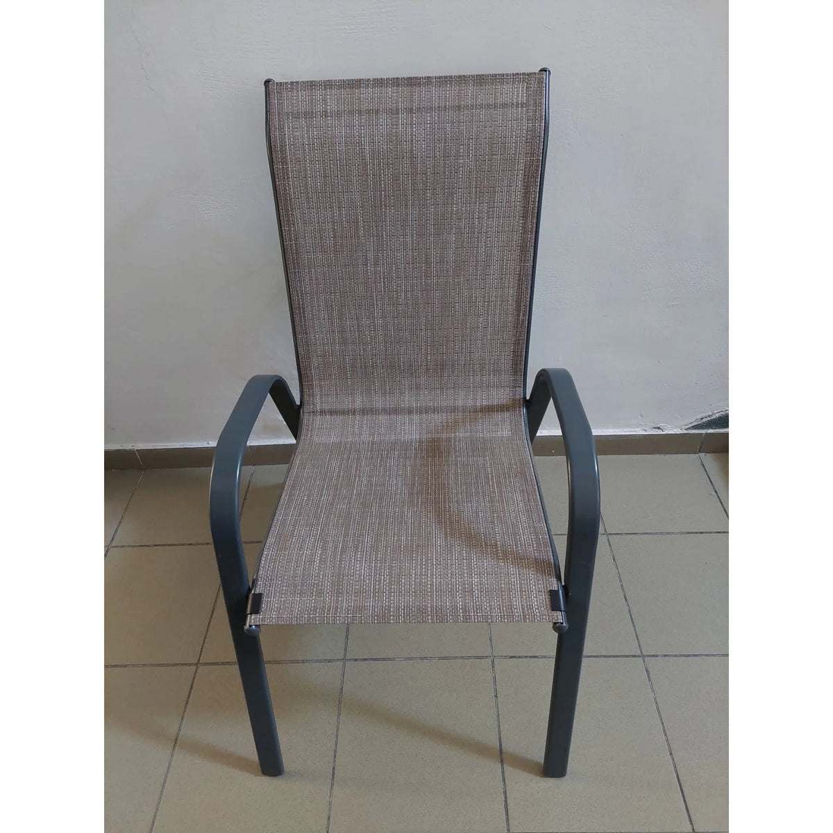 PRODUS RESIGILAT - Scaun MOSLER, gri, plasa/otel, 55x72x95 cm