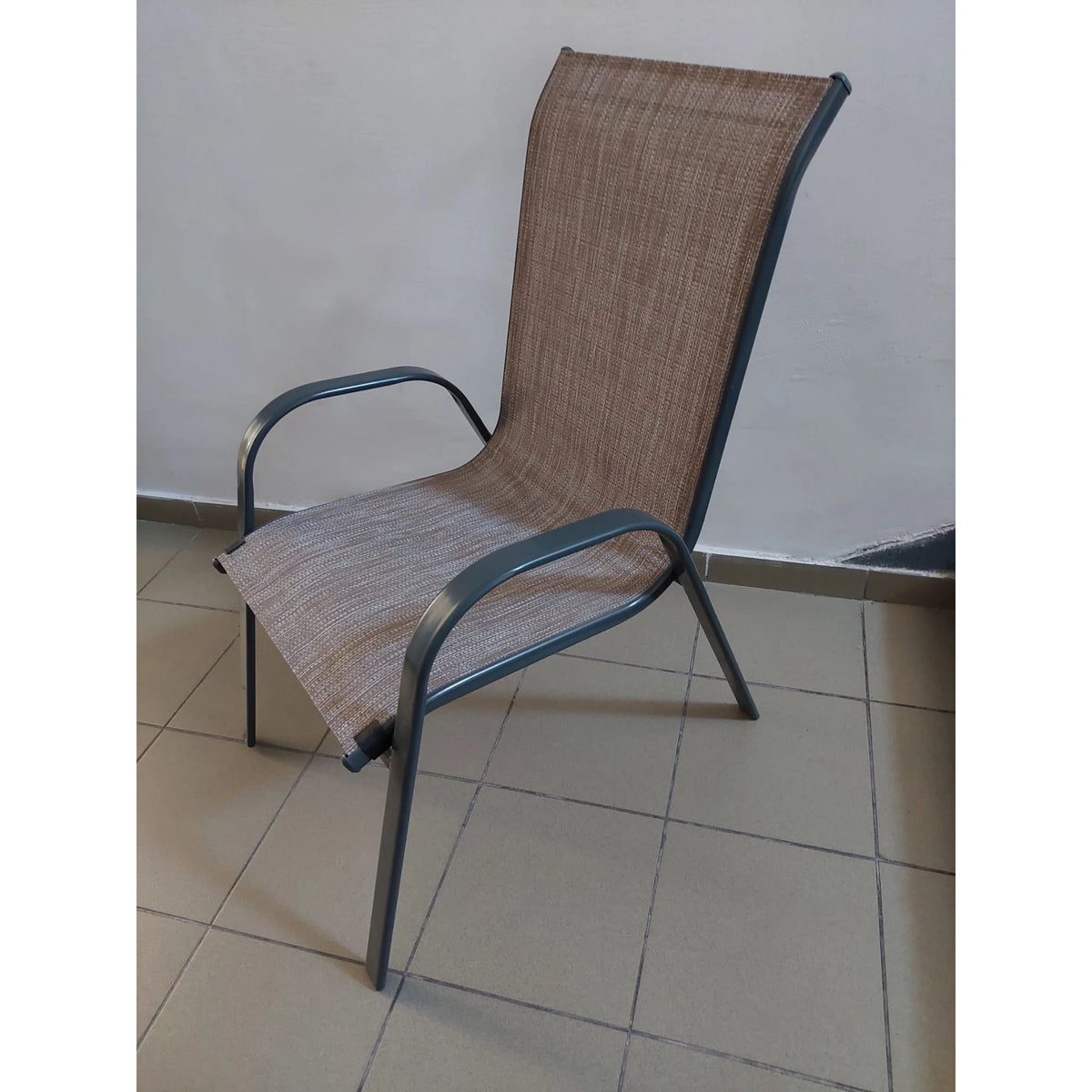PRODUS RESIGILAT - Scaun MOSLER, gri, plasa/otel, 55x72x95 cm