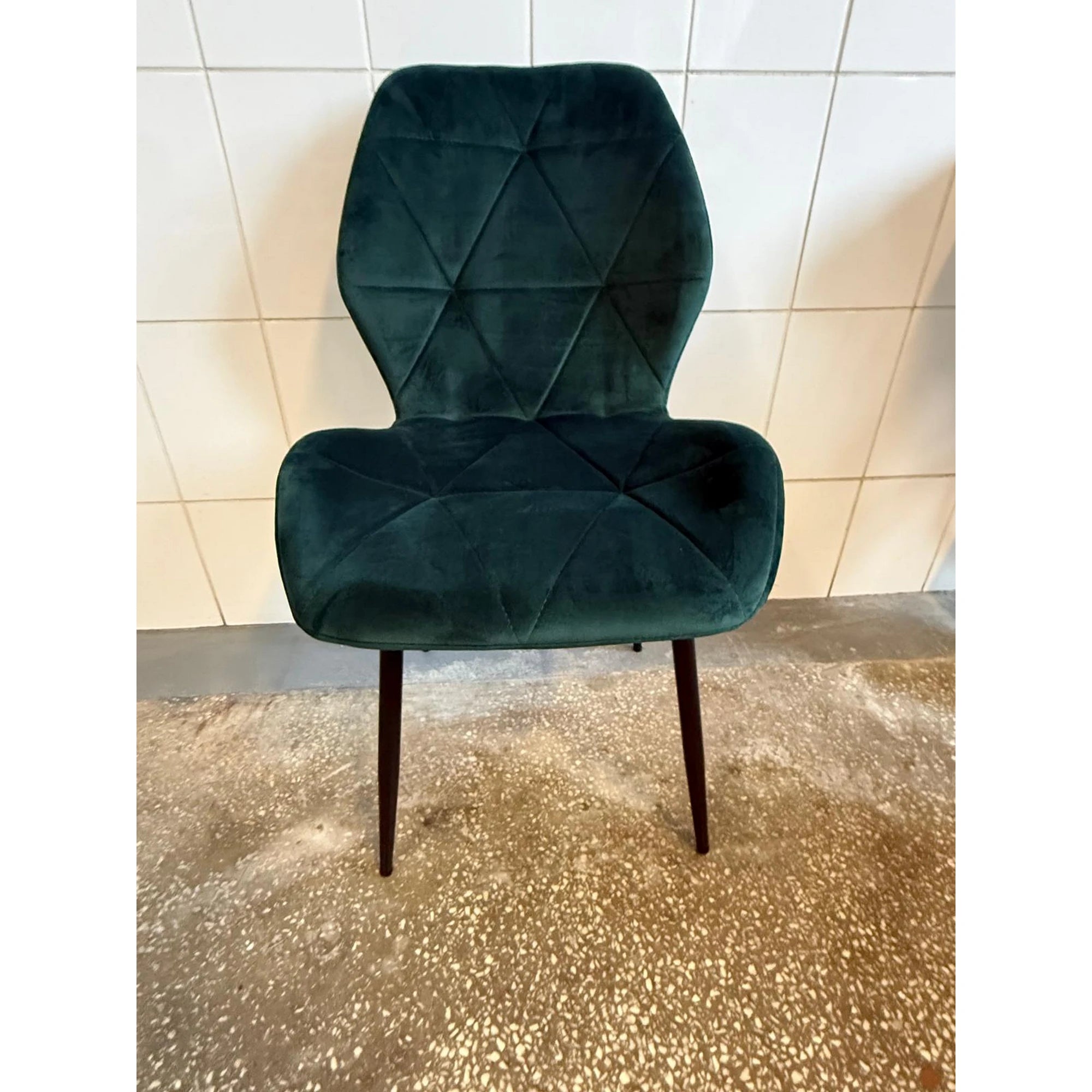 PRODUS RESIGILAT - Scaun K453, verde, stofa catifelata/metal, 48x53x86 cm