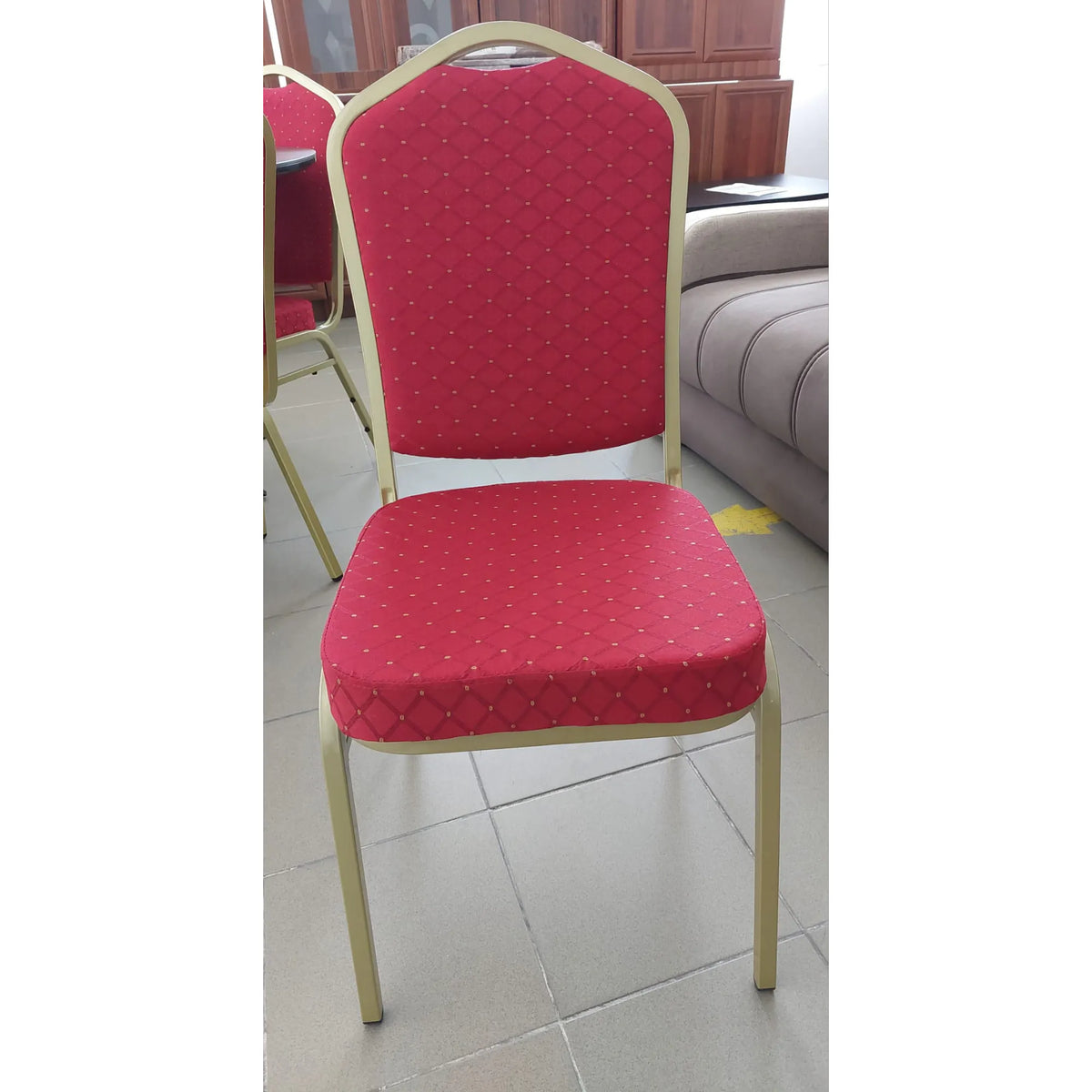 PRODUS RESIGILAT - Scaun K66, rosu, stofa clasica, 45x48x93 cm