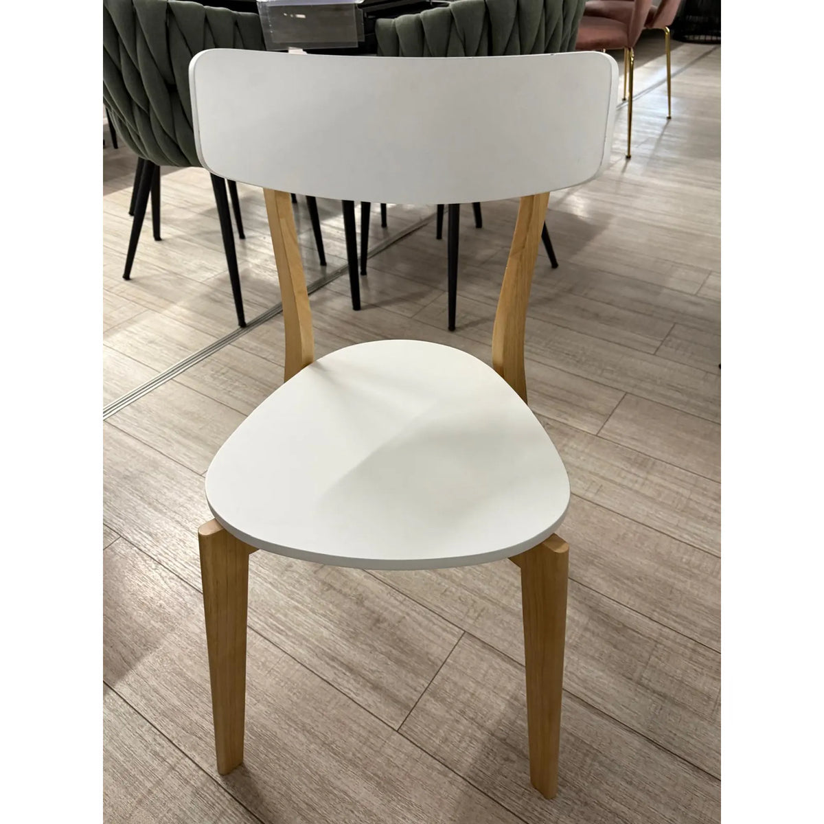 PRODUS RESIGILAT - Scaun MOSSO, alb/stejar, lemn de stejar, 46x43x78 cm