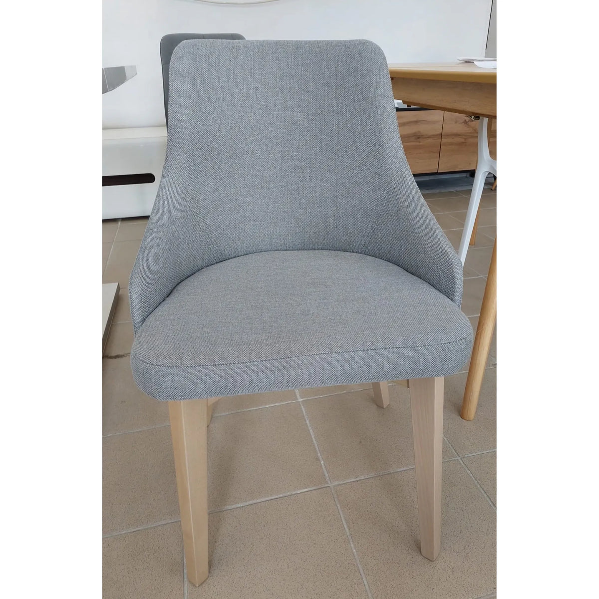 PRODUS RESIGILAT - Scaun TOLEDO, gri/stejar, stofa clasica/lemn, 55x51x82 cm