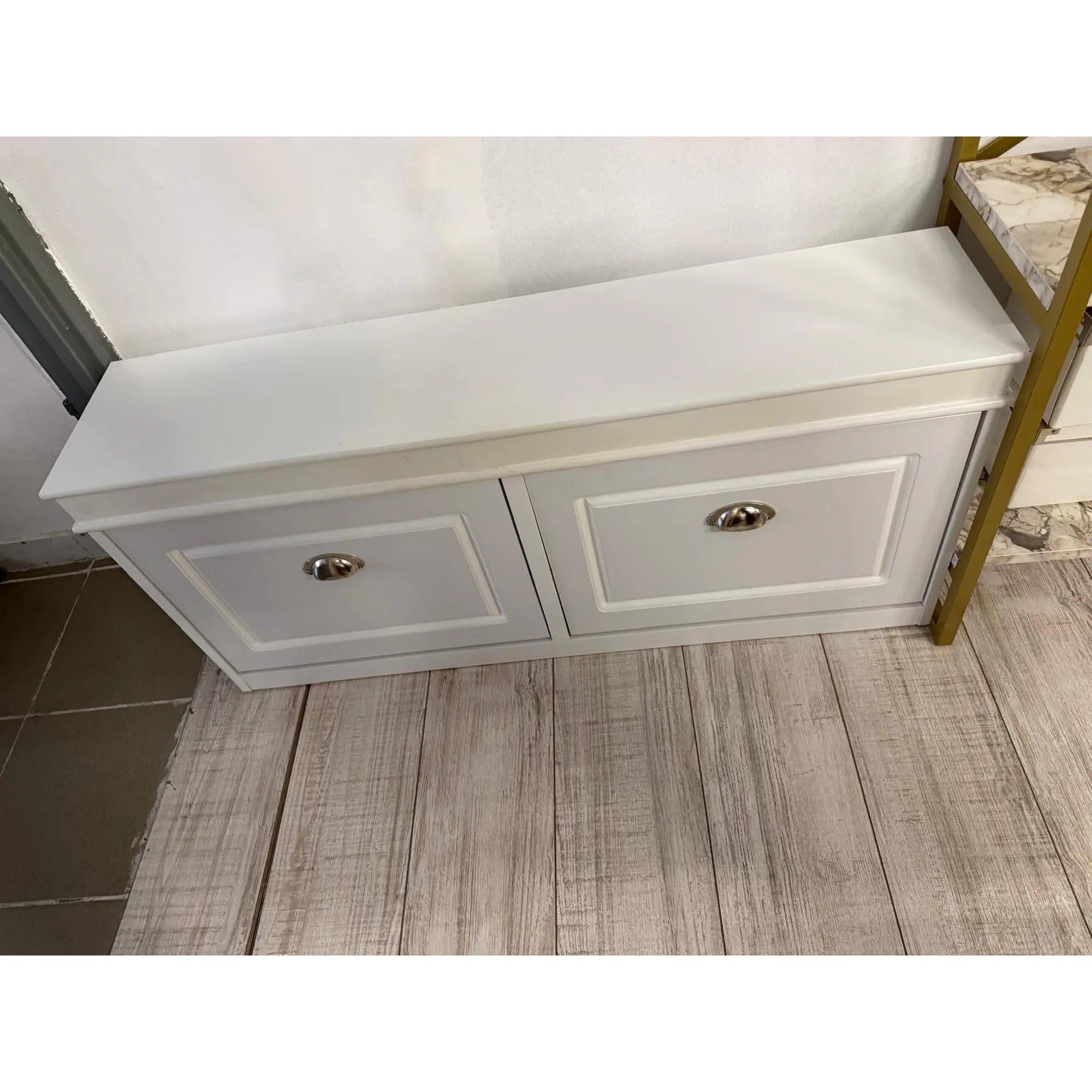 PRODUS RESIGILAT - Pantofar SEBER TYP 4, alb, PAL, 104x24x48 cm