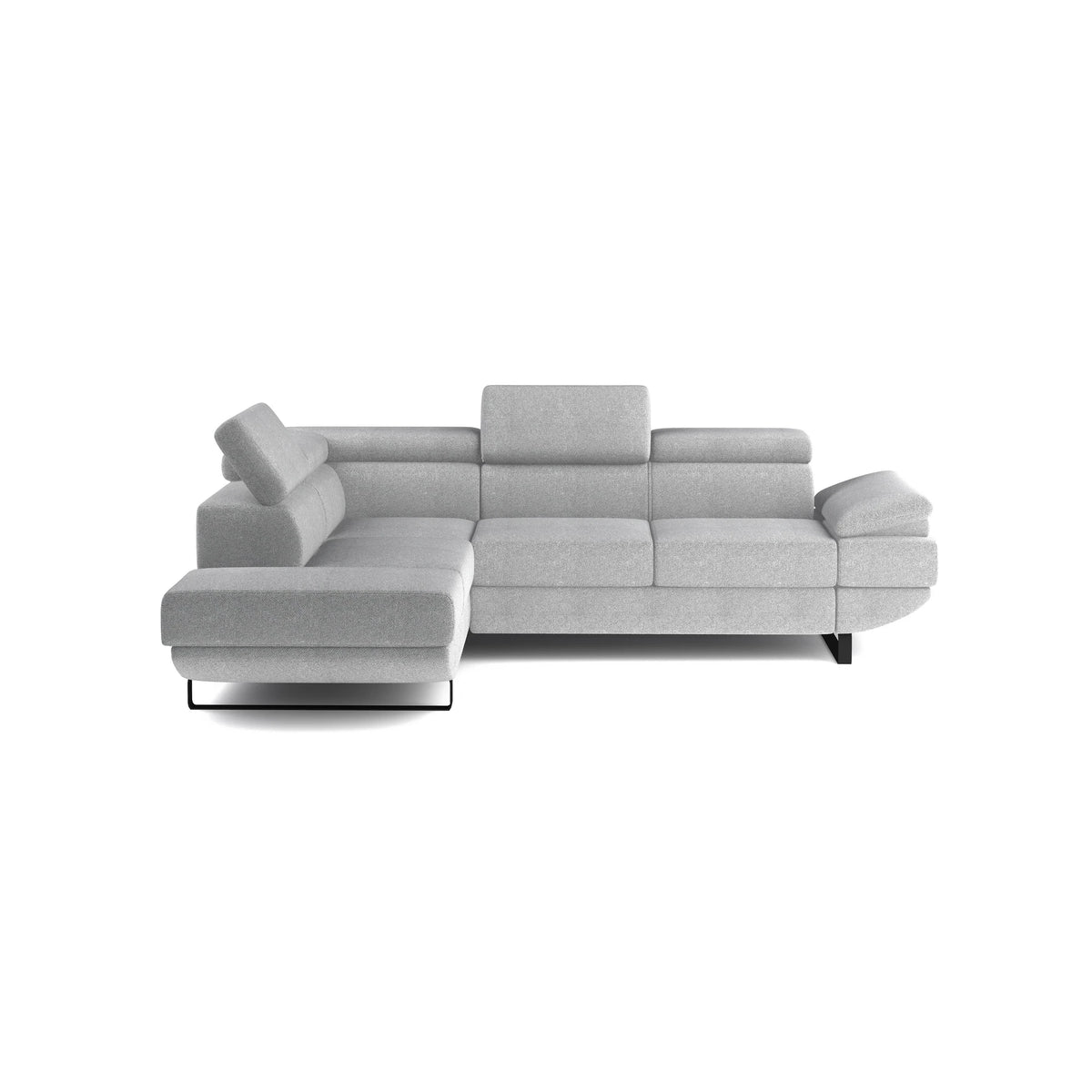 Coltar extensibil GIO, sezlong stanga, stofa clasica galben mustar - Austin 11, cu lada depozitare si tetiere reglabile, 262x200x88 cm